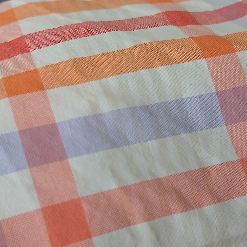 Orange and White Plaid Shirt - Picture 7 of 7